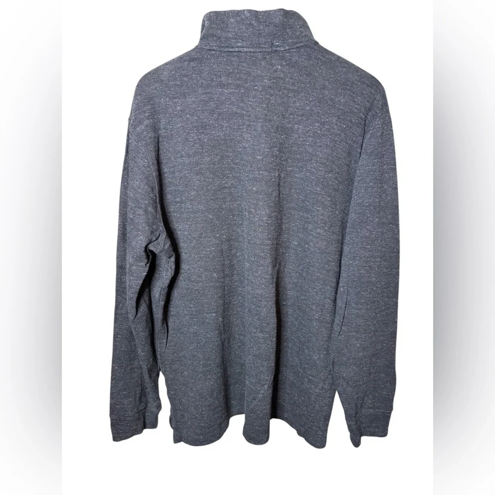 Polo Ralph Lauren Mens Estate Rib Pullover Sweater Size XLTG Zip Gray Tall Prep